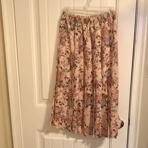 Vintage floral, pleated skirt